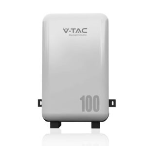 V-TAC Batteria di Accumulo 5.12kWh al Litio-Ferro-Fosfato (LiFePO4) da Muro BMS Integrato per Inverter Fotovoltaici (51.2V 100Ah) IP65