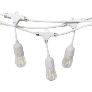 V-TAC Catenaria 15m LED E27 Colore Bianco con Presa e Spina EU IP44 Lampadine NON incluse