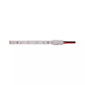 V-TAC Connettore Per Strip LED Larghezza 8mm con clip 2 pin e cavi a saldare