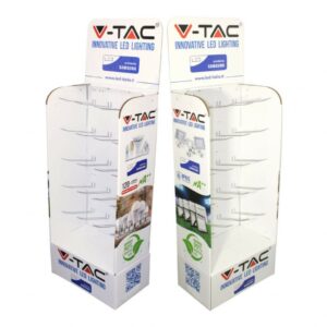 V-TAC Espositore da Terra V-Tac in Cartone con ganci metallici (specifico per GDO)