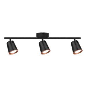 V-TAC Faretto LED da Muro Triplo 18W con Testa Orientabile Colore Nero 3000K IP20