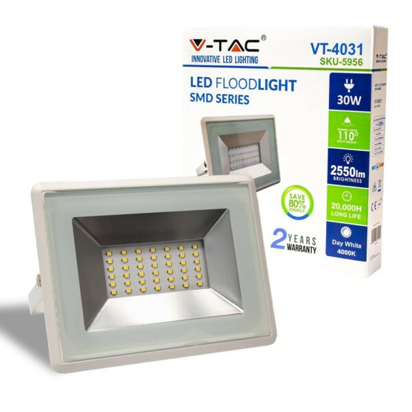 V-TAC Faro LED SMD 30W E-Series G2 Colore Bianco 4000K IP65