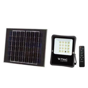 V-TAC Faro LED con Telecomando e Pannello Solare 12W 4000K