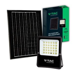 V-TAC Faro LED con Telecomando e Pannello Solare 20W 4000K