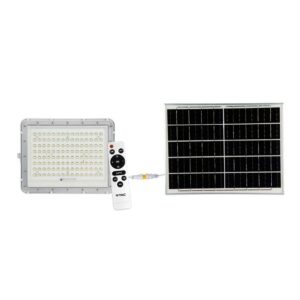 V-TAC Faro LED con Telecomando e Pannello Solare 20W Batteria sostituibile Cavo da 3m Colore Bianco 4000K