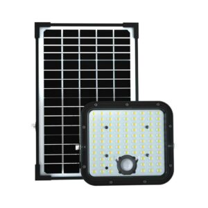 V-TAC Faro LED con Telecomando e Pannello Solare 30W Colore Nero 6000K