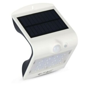 V-TAC Lampada LED Solare da Muro a Batteria 1,5W 150LM/W 14LED con Sensore PIR Colore Bianco 4000K IP65