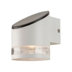 V-TAC Lampada LED da Giardino Cilindrica con Pannello solare e Sensore 1W Corpo Bianco 121*90*112.5mm 3000K IP44