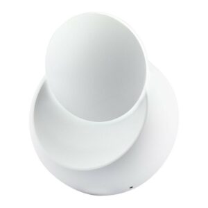 V-TAC Lampada LED da Muro Arrotondata LED COB 5W 110LM/W Colore Bianco Satinato Ruotabile 360° Fascio Luminoso Regolabile 4000K IP20