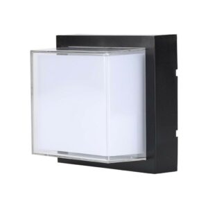 V-TAC Lampada LED da Muro Quadrata 12W 110LM/W Colore Nero 4000K IP65