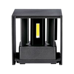 V-TAC Lampada LED da Muro Quadrata Doppio LED COB 11W Colore Nero Satinato Fascio Luminoso Regolabile 3000K IP65