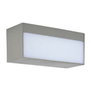 V-TAC Lampada LED da Muro Rettangolare 12W Doppio Fascio Luminoso Colore Grigio 3000K IP65