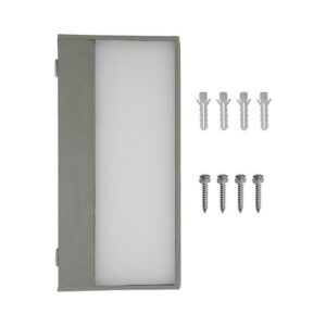 V-TAC Lampada LED da Muro Rettangolare 9W Doppio Fascio Luminoso Colore Grigio 4000K IP65