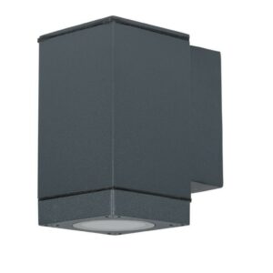 V-TAC Lampada LED da Muro con Portalampada GU10 Fascio Luminoso Inferiore Colore Grigio Scuro IP44