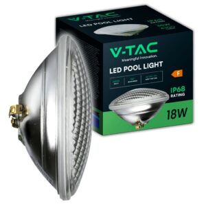 V-TAC Lampada LED da Piscina in Vetro 18W PAR56 6400K IP68