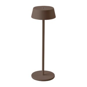 V-TAC Lampada LED da Tavolo 2W Colore Corten in Alluminio ricaricabile con USB C Touch Dimmerabile 3000K