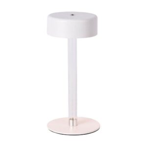 V-TAC Lampada LED da Tavolo 3W Colore Bianco e Trasparente Ricaricabile con USB C Touch Dimmerabile 3in1