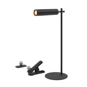 V-TAC Lampada LED da Tavolo Magnetica 3W Colore Nero Ricaricabile con USB C Touch Dimmerabile 4000K