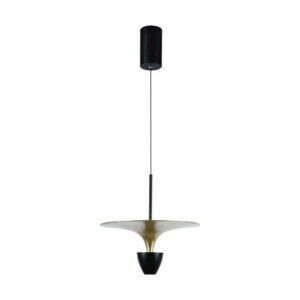 V-TAC Lampadario LED 9W dal Design Moderno 30*320*100Cm Colore Verniciato Oro e Nero 3000K