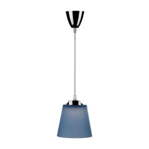 V-TAC Lampadario LED a Campana in Plastica da 5W Colore Blu con Attacco in Metallo Cromato