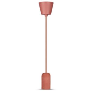 V-TAC Lampadario LED a Cilindro in Calcestruzzo con Portalampada E27 (Max 60W) Colore Rosso