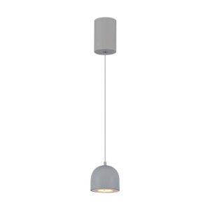 V-TAC Lampadario LED a Cilindro in Metallo 8.5W 10*162cm Grigio Chiaro 3000K