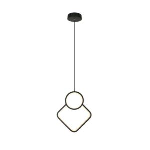 V-TAC Lampadario LED a Sospensione 12W dal Design Moderno 280*1800mm Colore Nero 4000K