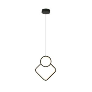 V-TAC Lampadario LED a Sospensione 12W dal Design Moderno 28*180cm Colore Nero 3000K