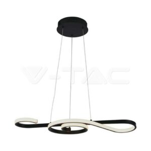 V-TAC Lampadario LED a Sospensione 18W in Metallo dal Design Moderno 70*25cm Colore Nero 3000K