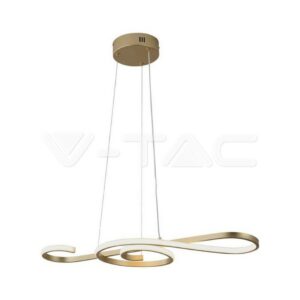 V-TAC Lampadario LED a Sospensione 18W in Metallo dal Design Moderno 70*25cm Verniciato Oro 3000K