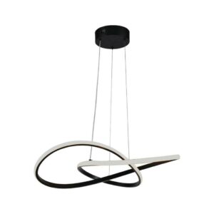 V-TAC Lampadario LED a Sospensione 20W in Metallo dal Design Moderno 50*10cm Colore Nero 3000K