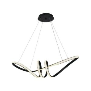 V-TAC Lampadario LED a Sospensione 24W in Metallo dal Design Moderno 72*30cm Coloro Nero 3000K