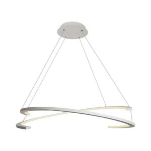 V-TAC Lampadario LED a Sospensione con 2 Mezzaluna 48W Colore Bianco 80*120cm 3000K Triac Dimmerabile 3000K