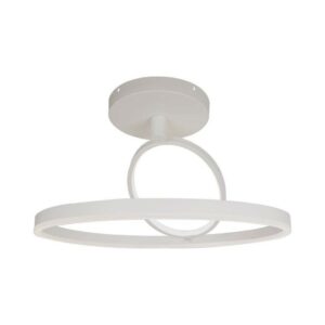 V-TAC Lampadario LED con 2 Cerchi 38W in Metallo Colore Bianco 50*20cm 3000K