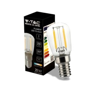 V-TAC Lampadina LED E14 2W ST26 Filamento 3000K