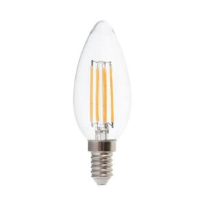 V-TAC Lampadina LED E14 6W 100LM/W Candela Filamento 3000K