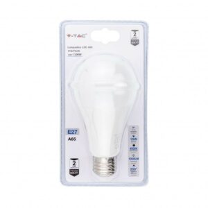 V-TAC Lampadina LED E27 15W A60 4000K (Blister 1 Pezzo)