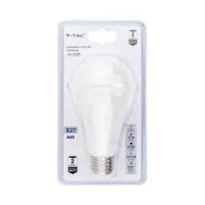 V-TAC Lampadina LED E27 17W A65 3000K (Blister 1 Pezzo)