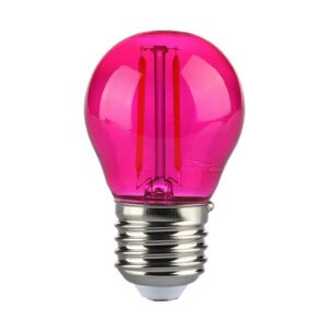 V-TAC Lampadina LED E27 2W G45 Filamento Colore Rosa