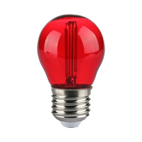 V-TAC Lampadina LED E27 2W G45 Filamento Colore Rosso