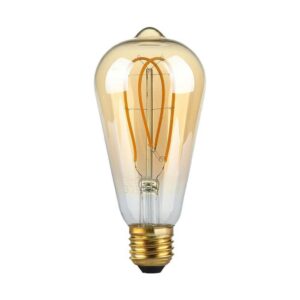 V-TAC Lampadina LED E27 5W ST64 Filamento Ambrato 1800K