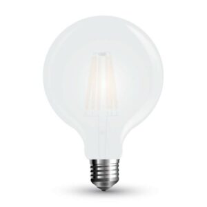 V-TAC Lampadina LED E27 7W 120LM/W G95 Filamento Satinato 6400K