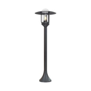 V-TAC Lampione LED da Giardino con Portalampada a Lanterna E27 Colore Nero Opaco h: 97.5cm IP44