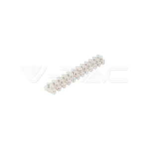 V-TAC Morsettiera 12 Connettori per Cavo Elettrico 3A da 2.5mm Colore Bianco (Confezione 10pz)