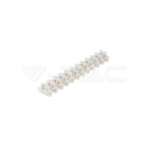 V-TAC Morsettiera 12 Connettori per Cavo Elettrico 5A da 5mm Colore Bianco (Confezione 10pz)