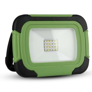 V-TAC PRO Faro LED Chip Samsung 10W Ricaricabile con Sos Flash Colore Nero e Verde 6400K IP44