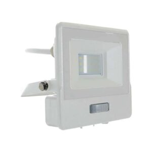 V-TAC PRO Faro LED Chip Samsung 10W con Sensore PIR Cavo 1m Colore Bianco 3000K IP65