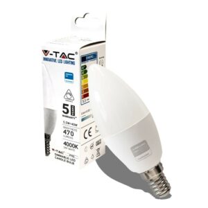 V-TAC PRO Lampadina LED Chip Samsung E14 5,5W Candela 4000K Dimmerabile