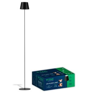 V-TAC Piantana LED 4W Colore Nero in Alluminio con Touch Dimmerabile Altezza regolabile 3in1 3000K IP54