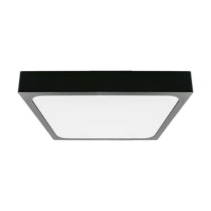 V-TAC Plafoniera LED Quadrata 18W Colore Nero 4000K IP44